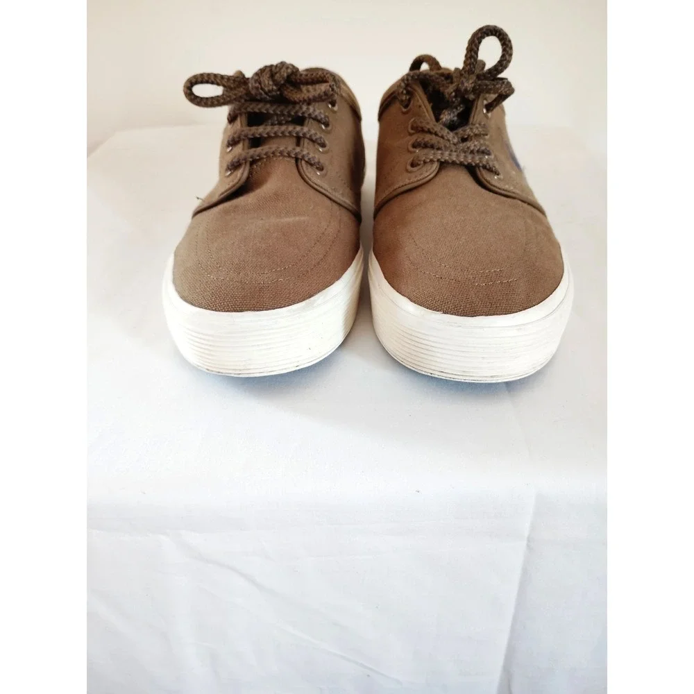 Polo Ralph Lauren Men 7.5D Brown Faxon Low-Top Old Money Preppy Resort Sneakers